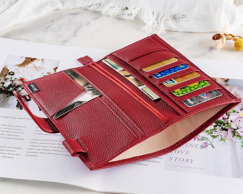 Ox Knight Leather Cover for Hobonichi Weeks/Weeks Mega - with Pen Loop, Card Slots, Back Pocket, and Bookmarks (Red) - Image 5